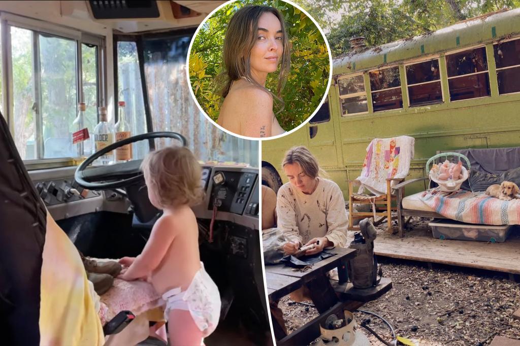 This former model ditched Hollywood to live in a refurbished school bus with her child: 'The best way for a child to grow up'